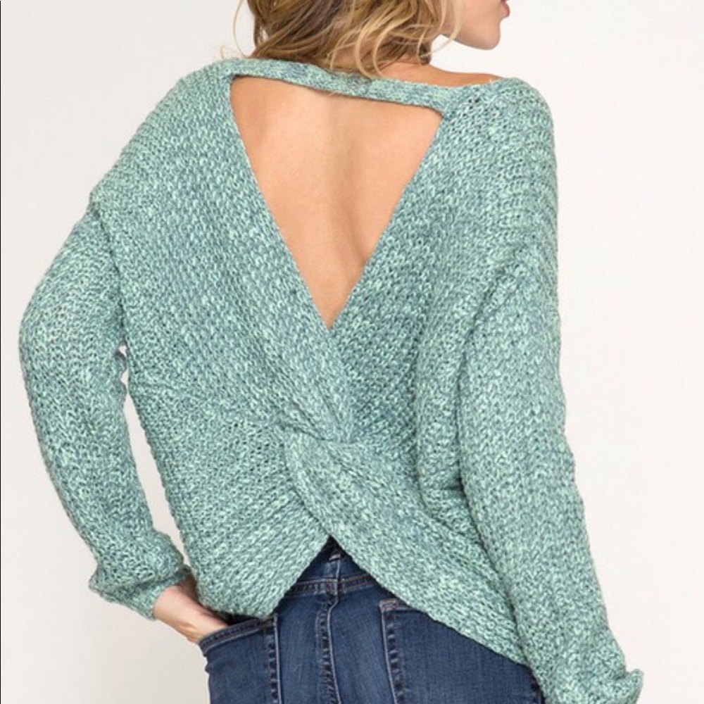 The minty sweater